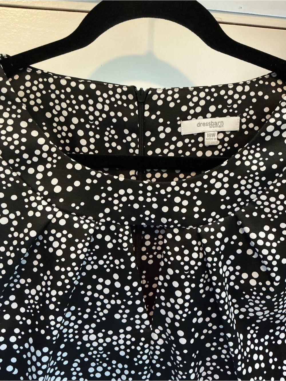 Dress Barn Black and White Dot Dress